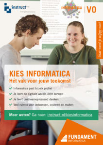 Kies informatica poster, promotiemateriaal informatica