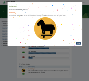 Badge gewonnen