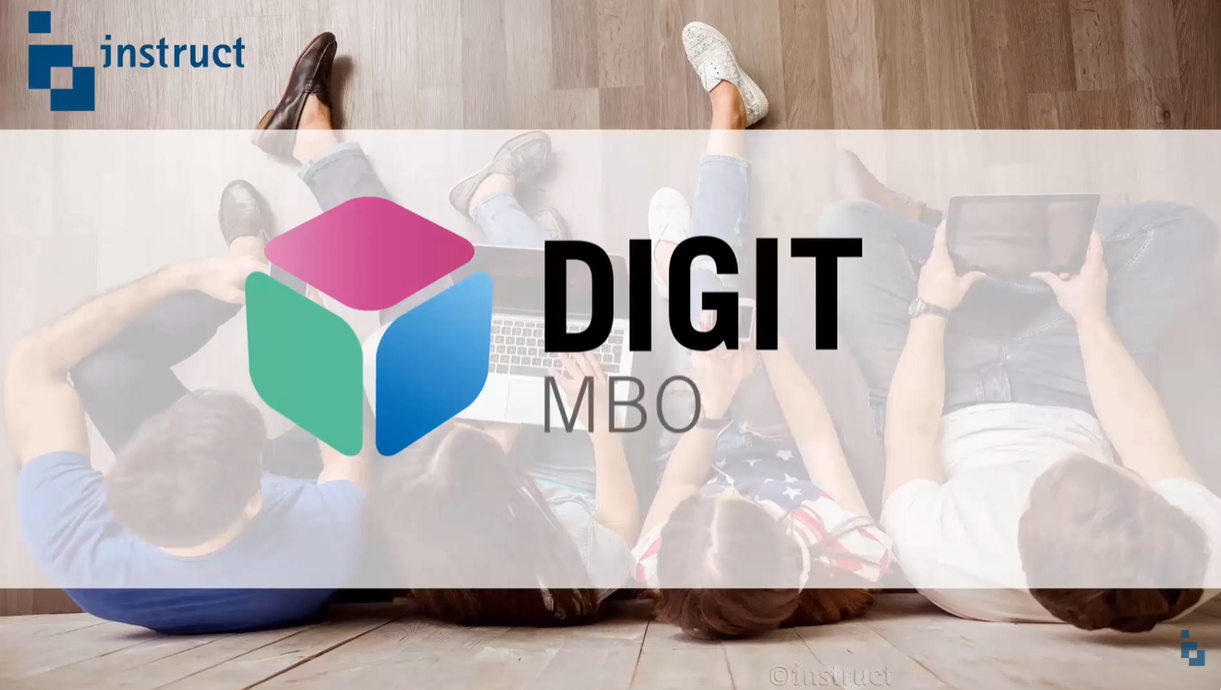 logo van gekleurd roze, blauw en groen blok met daarnaast DIGIT-mbo